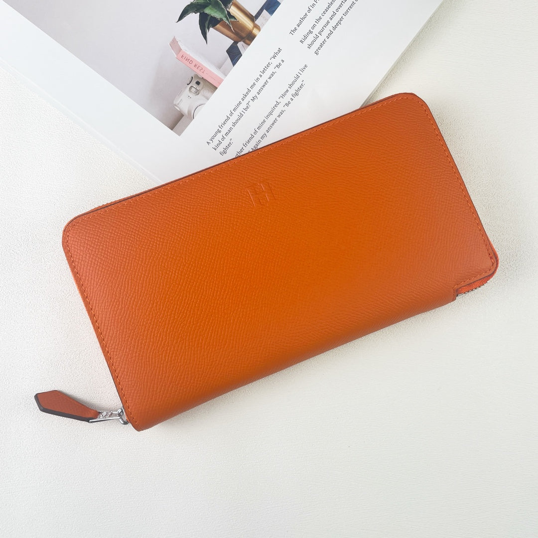 H Silk'in empson-Barenia leather wallet size : 20x11.5x1.5 cm