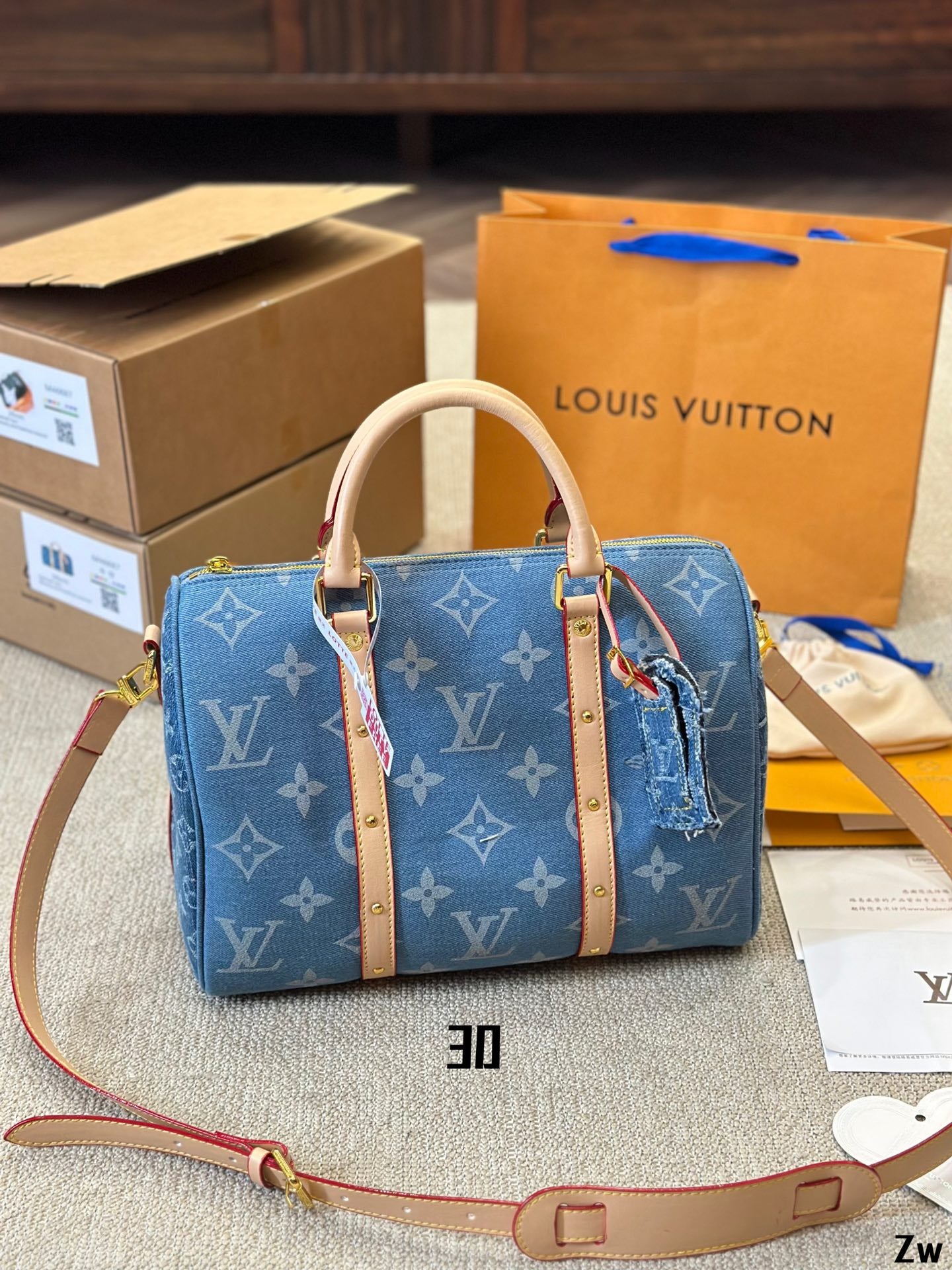 Louis Speedy nano Denim bag