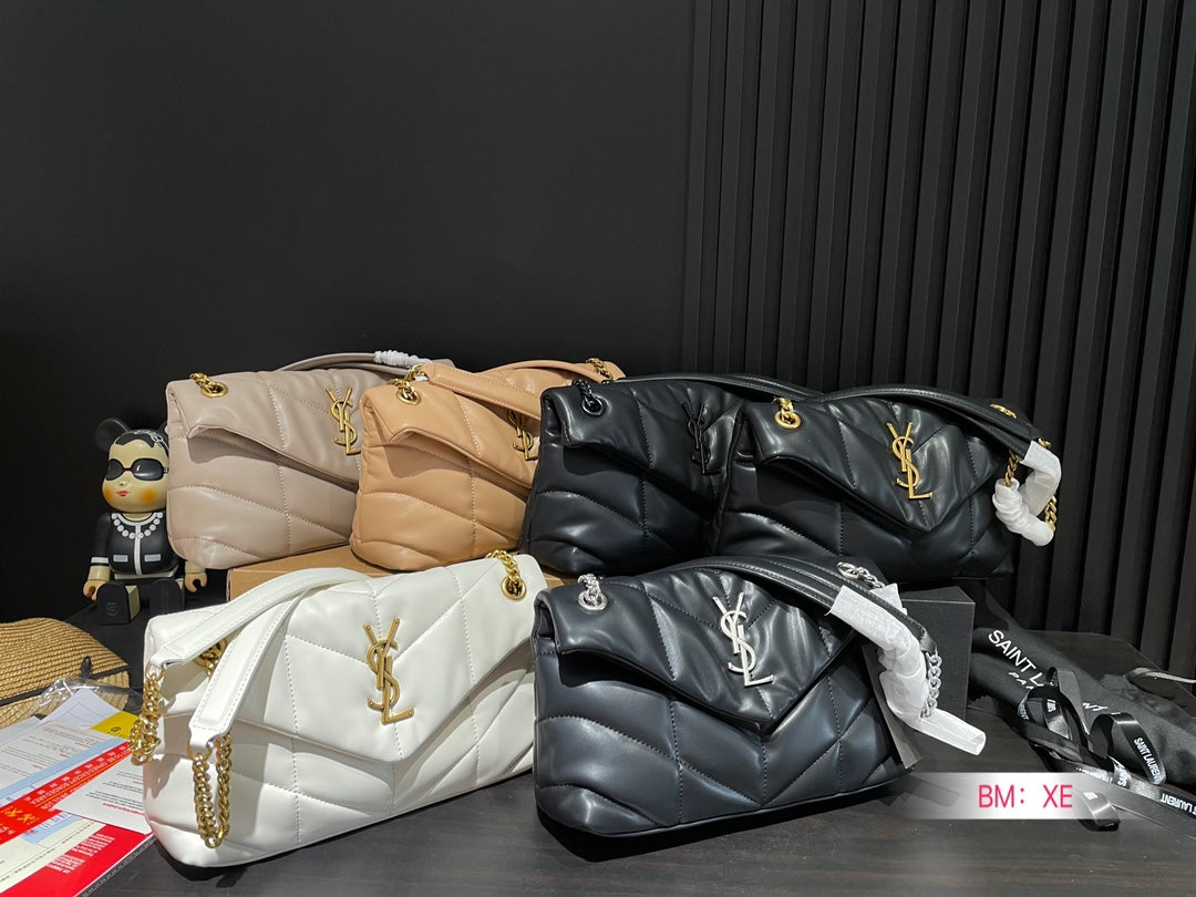 Y PUFFER SMALL SIZE BAG IN QUILTED LAMBSKIN Size: 28*17 CM