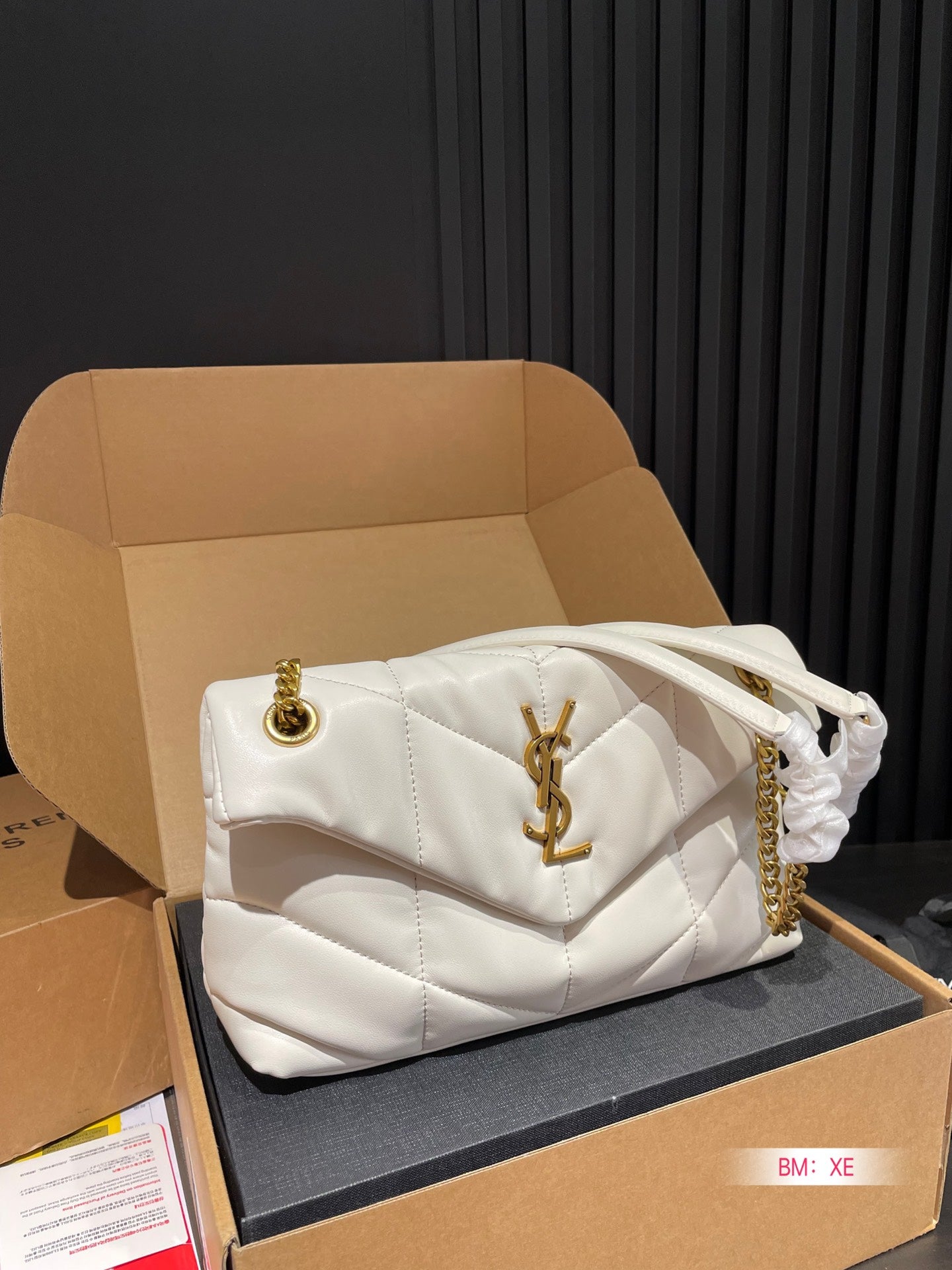 Y PUFFER SMALL SIZE BAG IN QUILTED LAMBSKIN Size: 28*17 CM