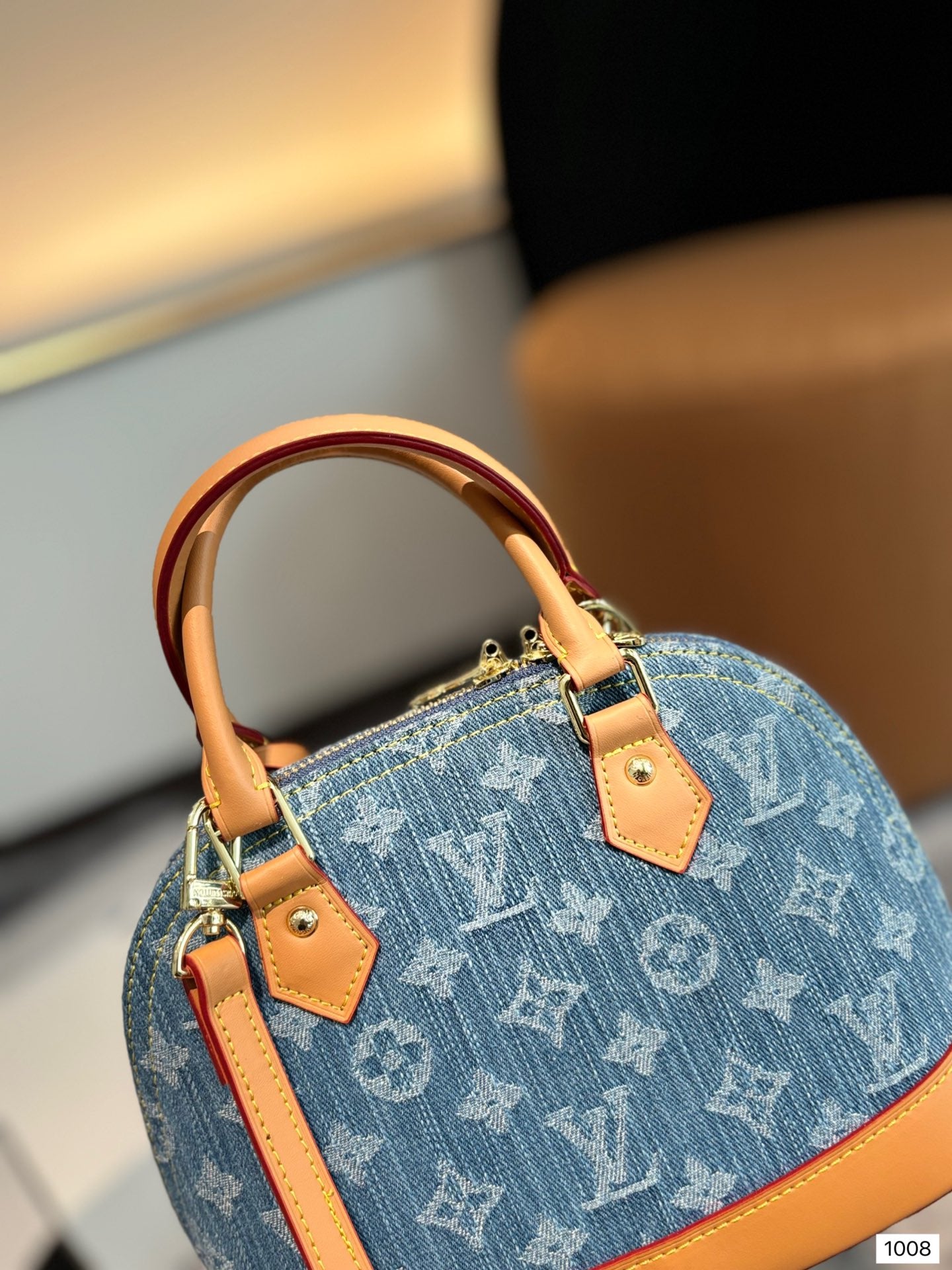Louis alma bb Retiro denim bag size: 24×18cm