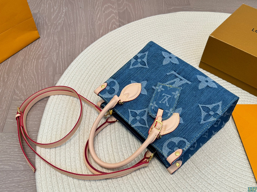 Louis new arrival onthego denim bag small size: 25 * 20 cm