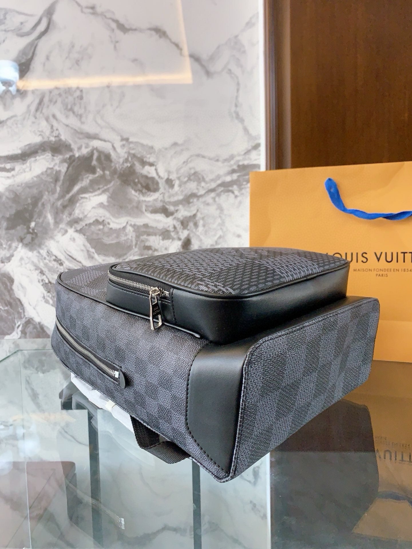 Louis × NIGO new arrival men backpack bag size: 38-29-13cm