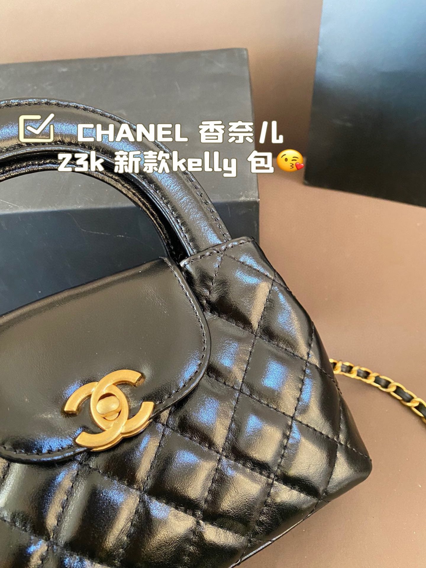 Cc new arrival 23k kelly bag size: 19*13 cm
