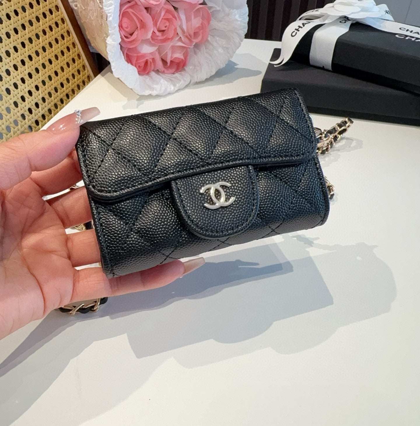 Cc new arrival chain wallet size: chain 11*7.5*2cm