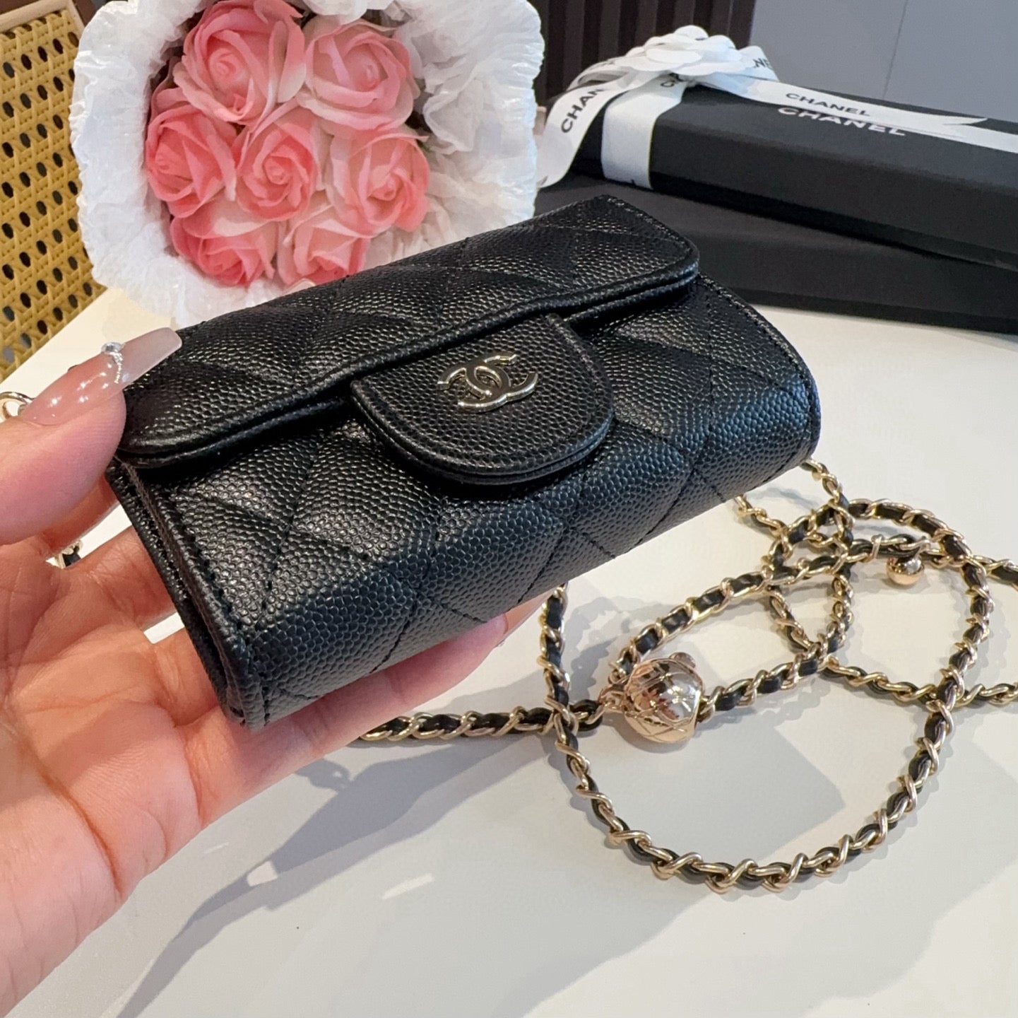 Cc new arrival chain wallet size: chain 11*7.5*2cm
