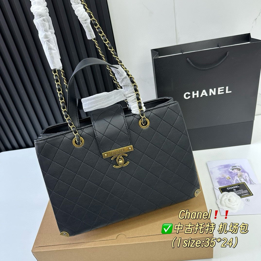 Cc new arrival vintage tote bag size: 35.24 cm