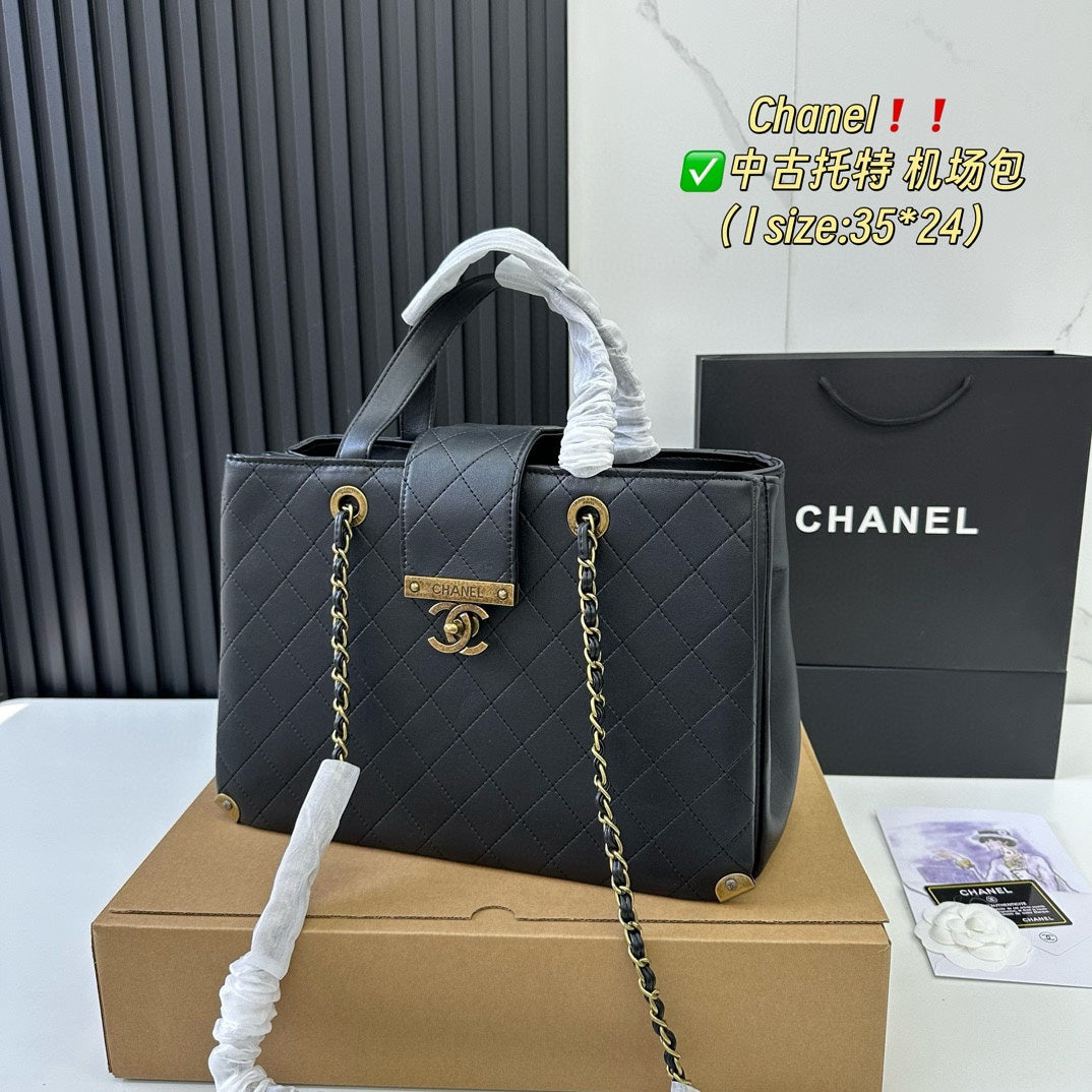 Cc new arrival vintage tote bag size: 35.24 cm