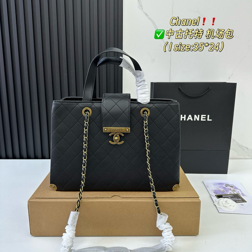 Cc new arrival vintage tote bag size: 35.24 cm