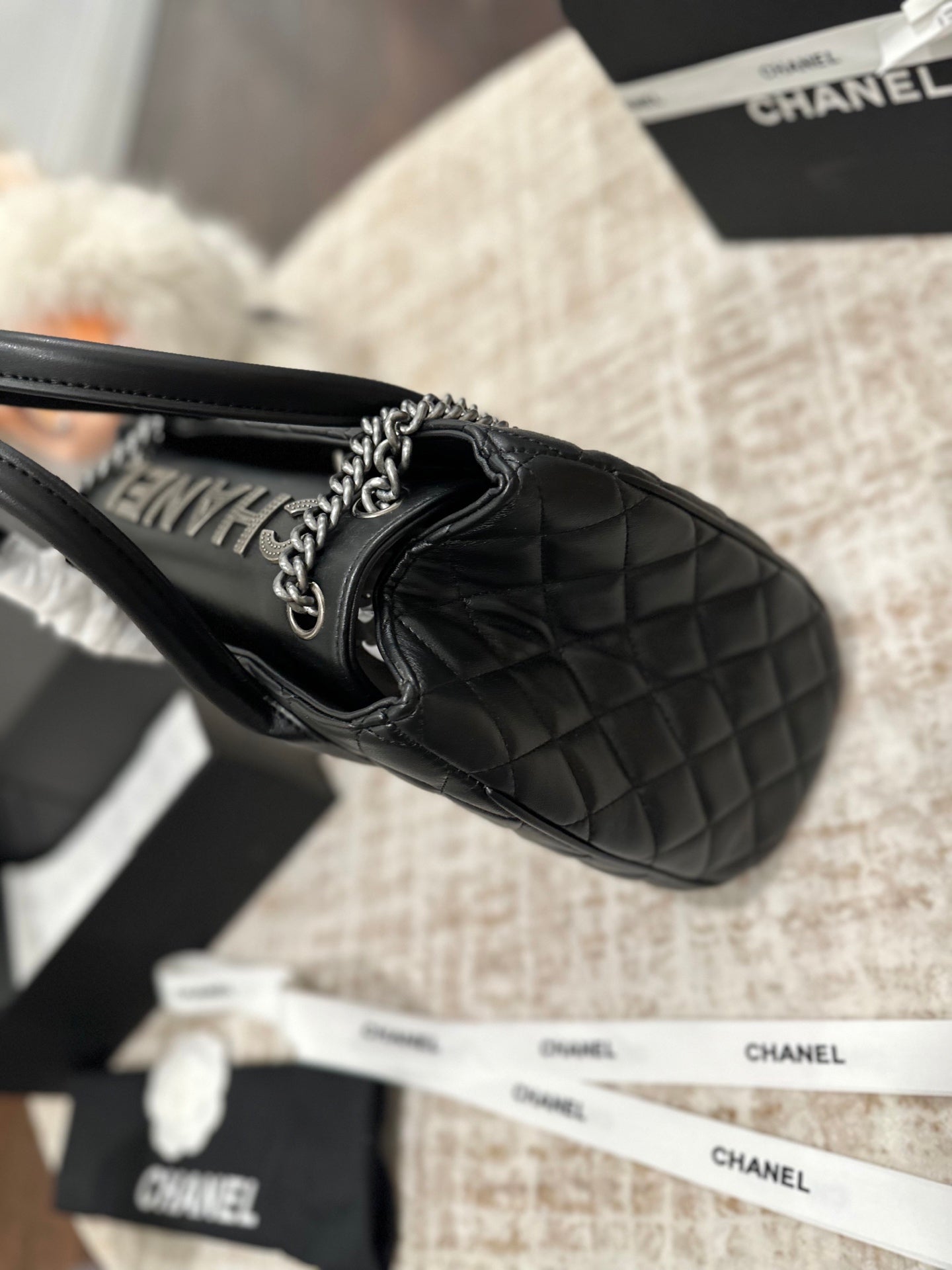 Cc new arrival vintage tote bag size:34 cm