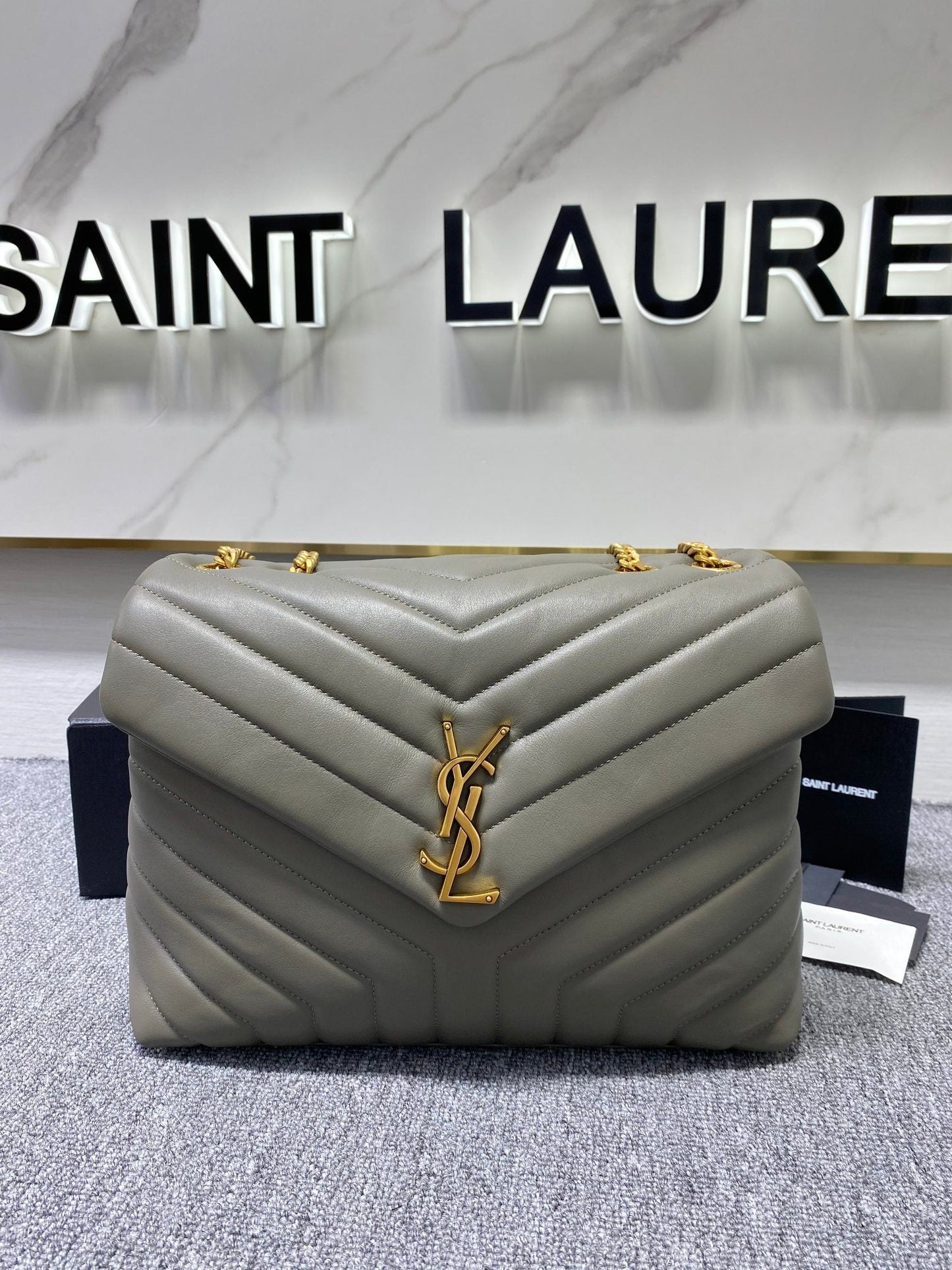 Y Loulou Medium Chain Bag In Y Leather