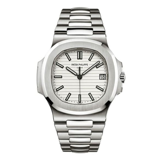 PP Nautilus Silvery White Dial Stainless Steel Mens Watch 5711-1A-011
