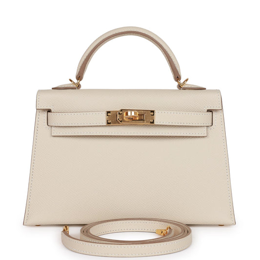H Kelly Sellier 20 Craie Epsom Gold Hardware