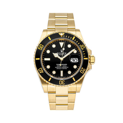 RLX Perpetual Submariner Date 41mm Black Dial Yellow Gold 126618LN