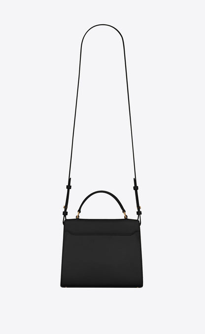 Y Cassandra Mini Top Handle Bag in Box Leather