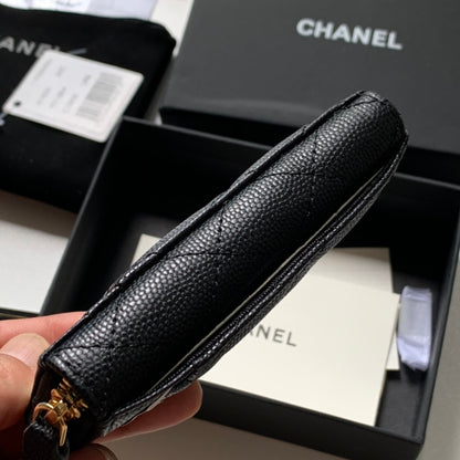 cc Zipped Coin Purse Black Bag For Women 10.9cm/4.3in