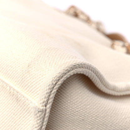 cc Canvas Pearl Large Deauville Tote Ecru Beige