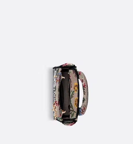 MINI LADY D-LITE BAG Pink Multicolor D Petites Fleurs Embroidery