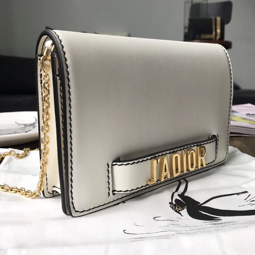 D White JAD Wallet On Chain Pouch