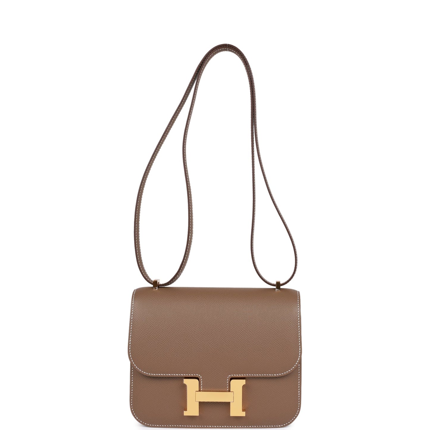 H Constance 18 Etoupe Epsom Gold Hardware