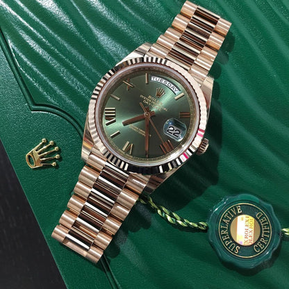 Rx 228235 Day-Date 40 Olive Green 60th Anniversary
