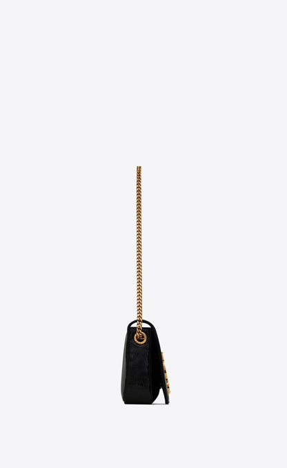Y Kate Supple 99 Chain Bag in Crocodile-embossed Shiny Leather