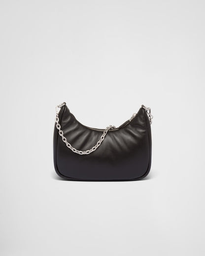 Padded nappa-leather PP Re-Edition shoulder bag - Black