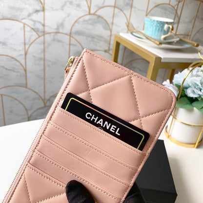 cc 19 Matelasse Phone and Card Case Pink Bag For Women 19cm/7.5in