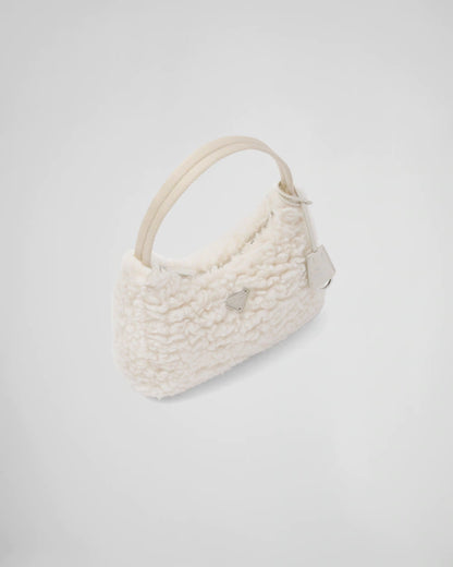 Re-Edition 2000 wool and cashmere mini-bag - Natural