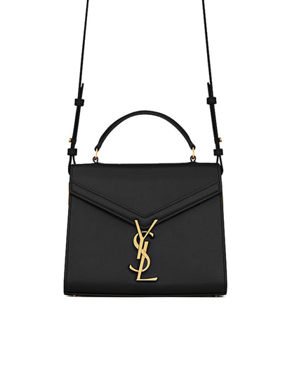 Y Cassandra Mini Top Handle Bag in Box Leather