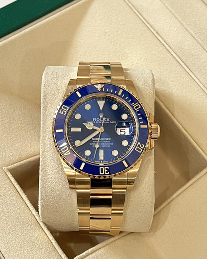RLX Perpetual Submariner Date 41mm Black Dial Yellow Gold 126618LN