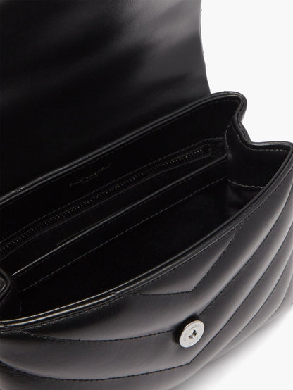 Y small Toy Loulou Leather Crossbody Bag �C Black