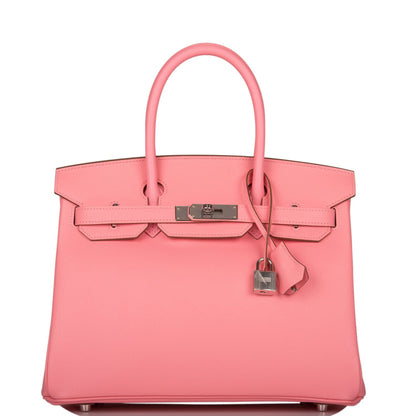 H Birkin 30 Rose Confetti Epsom Palladium Hardware
