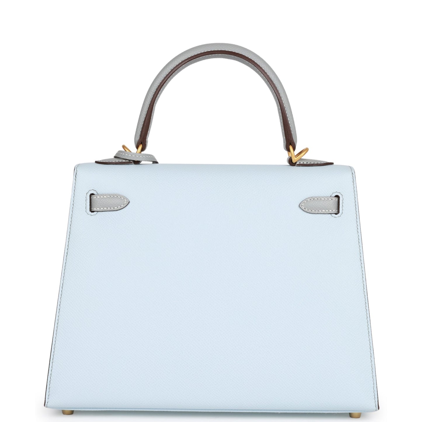 H Special Order (HSS) Kelly Sellier 25 Bleu Brume and Bleu Glacier Epsom Brushed Gold Hardware