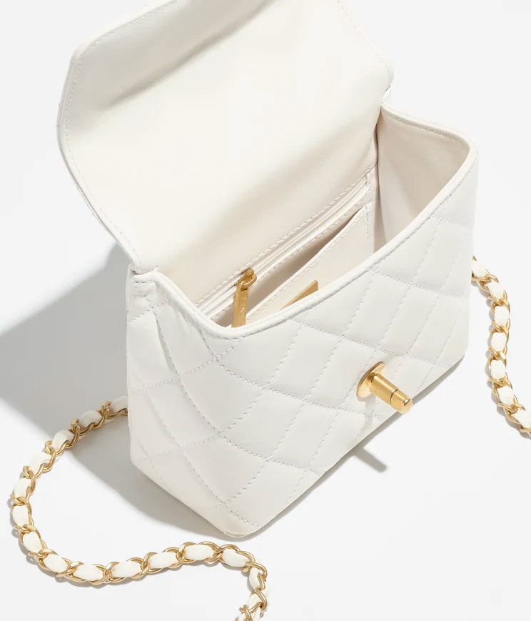 MINI FLAP BAG WITH TOP HANDLE