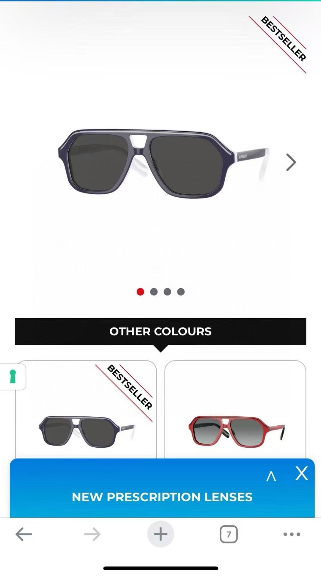 BURBE*RY Eyewear SIZE: 56-16-145