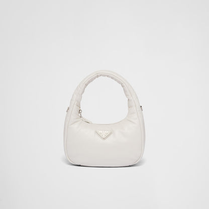 PP Soft padded nappa leather mini-bag - White