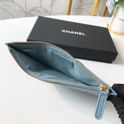 cc 19 Matelasse Phone and Card Case Light Blue Bag For Women 19cm/7.5in