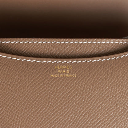H Constance 18 Etoupe Epsom Gold Hardware