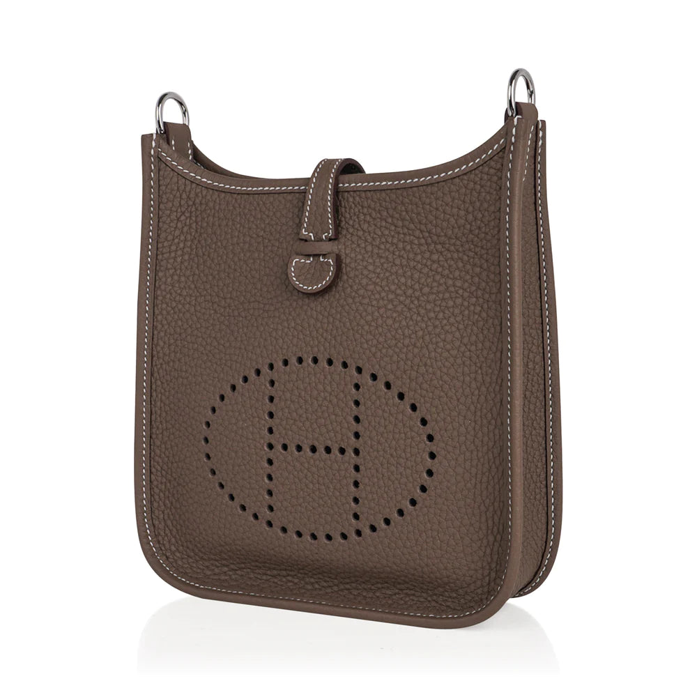 H Evelyne TPM Etoupe Clemence silver Hardware