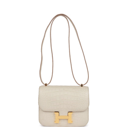 H Constance 18 Beton Matte Alligator Gold Hardware