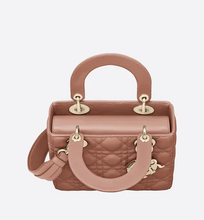 SMALL LADY D MY ABCD BAG Blush Cannage Lambskin