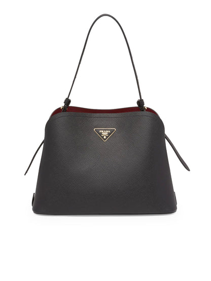 PP Saffiano Leather PP Matin��e Bag in Black