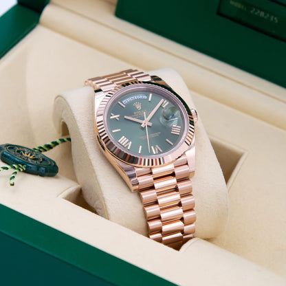 Rx 228235 Day-Date 40 Olive Green 60th Anniversary