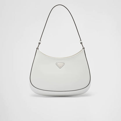 PP Cleo brushed leather shoulder bag - White/Black