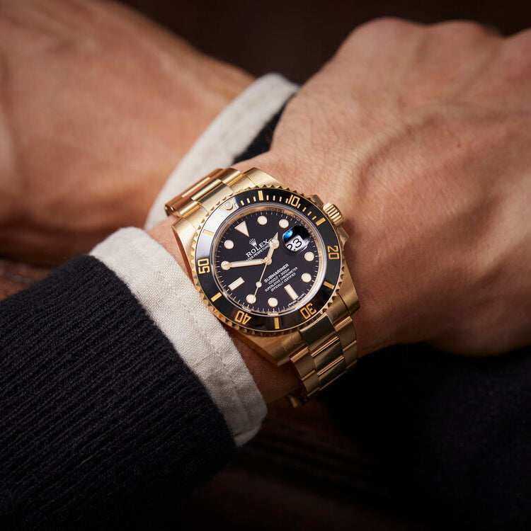 RLX Perpetual Submariner Date 41mm Black Dial Yellow Gold 126618LN