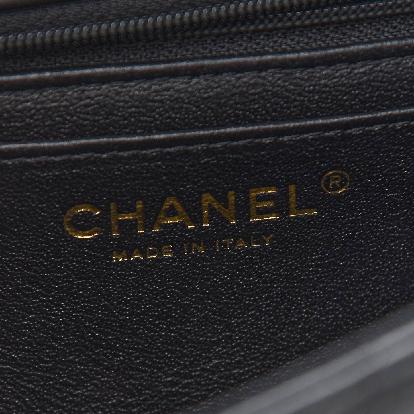 CC Lambskin Quilted Mini Top Handle Rectangular Flap in Black