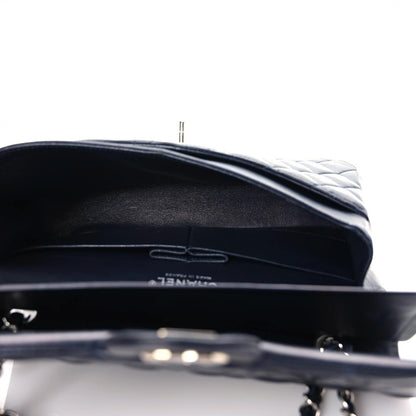 CC CN34 Lambskin Quilted Medium Double Flap in Navy