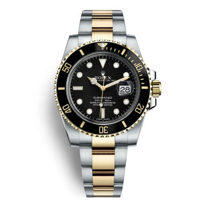 Rlx Submariner Black Index Dial Oyster Bracelet Mens Watch 116613LN