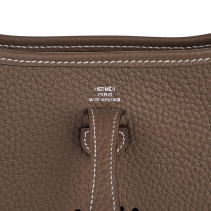 H Evelyne TPM Etoupe Clemence silver Hardware